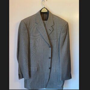 Custom Canali Men's Suit, Gray, 100% wool